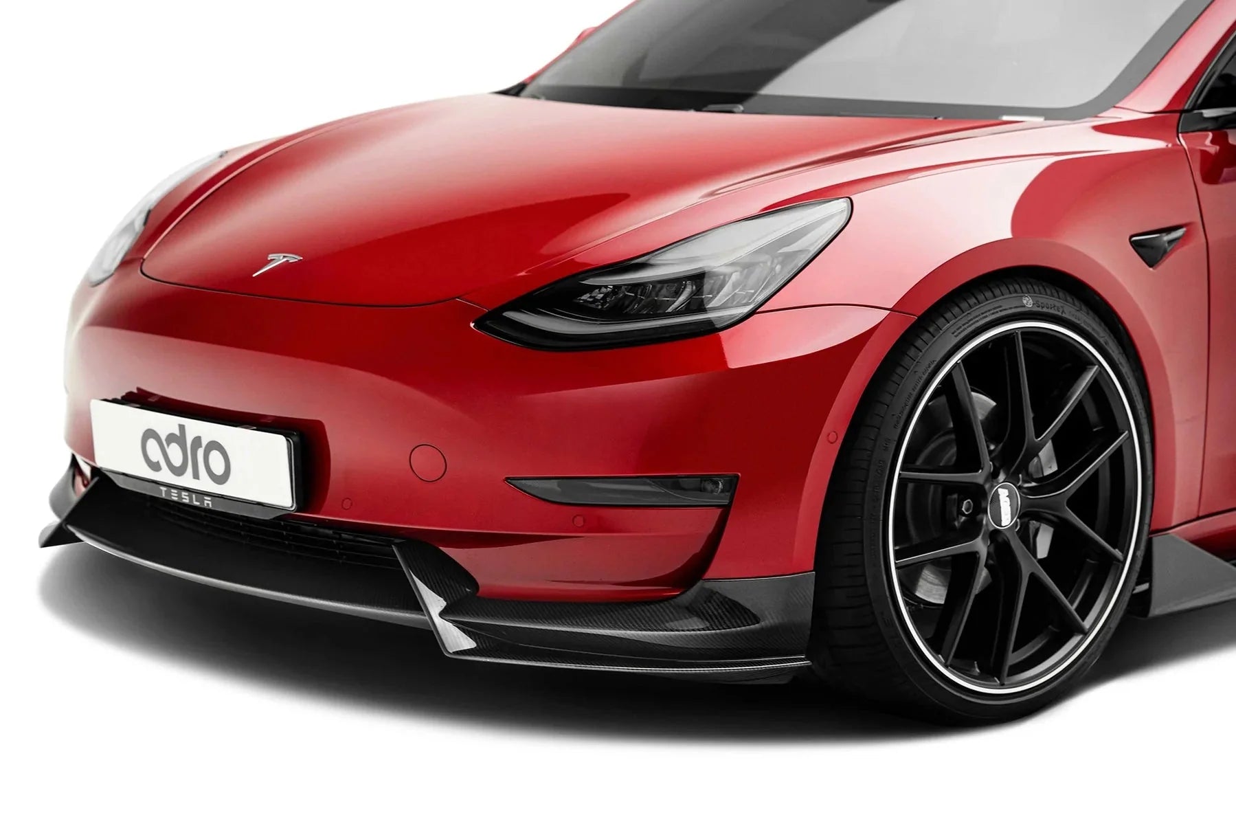 Tesla Model 3 Pre-Preg Carbon Fibre Front Splitter by Adro (2017+)