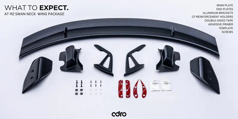 Toyota GR Supra A90 Mk5 Pre-Preg Carbon Fibre Swan Neck AT-R2 Rear Wing by Adro (2019+)