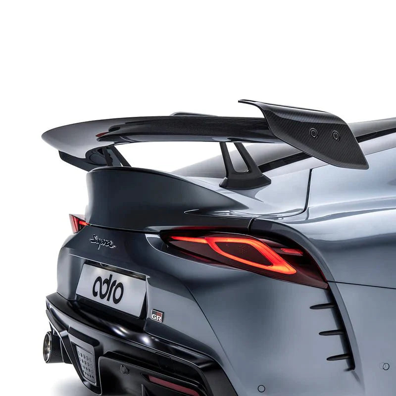 Toyota GR Supra A90 Mk5 Pre-Preg Carbon Fibre Swan Neck AT-R2 Rear Wing by Adro (2019+)