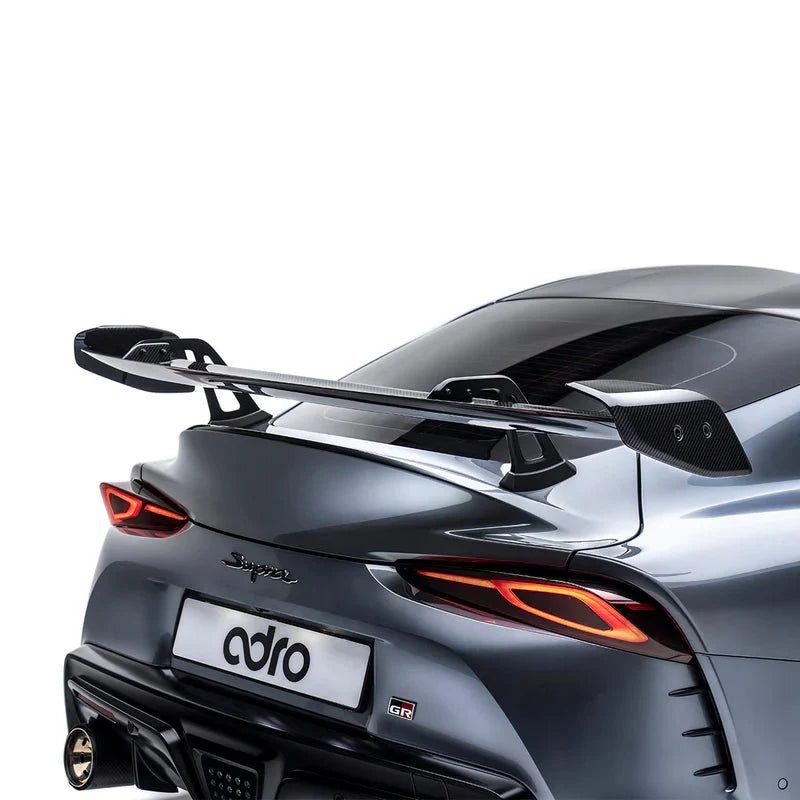 Toyota GR Supra A90 Mk5 Pre-Preg Carbon Fibre Swan Neck AT-R2 Rear Wing by Adro (2019+)