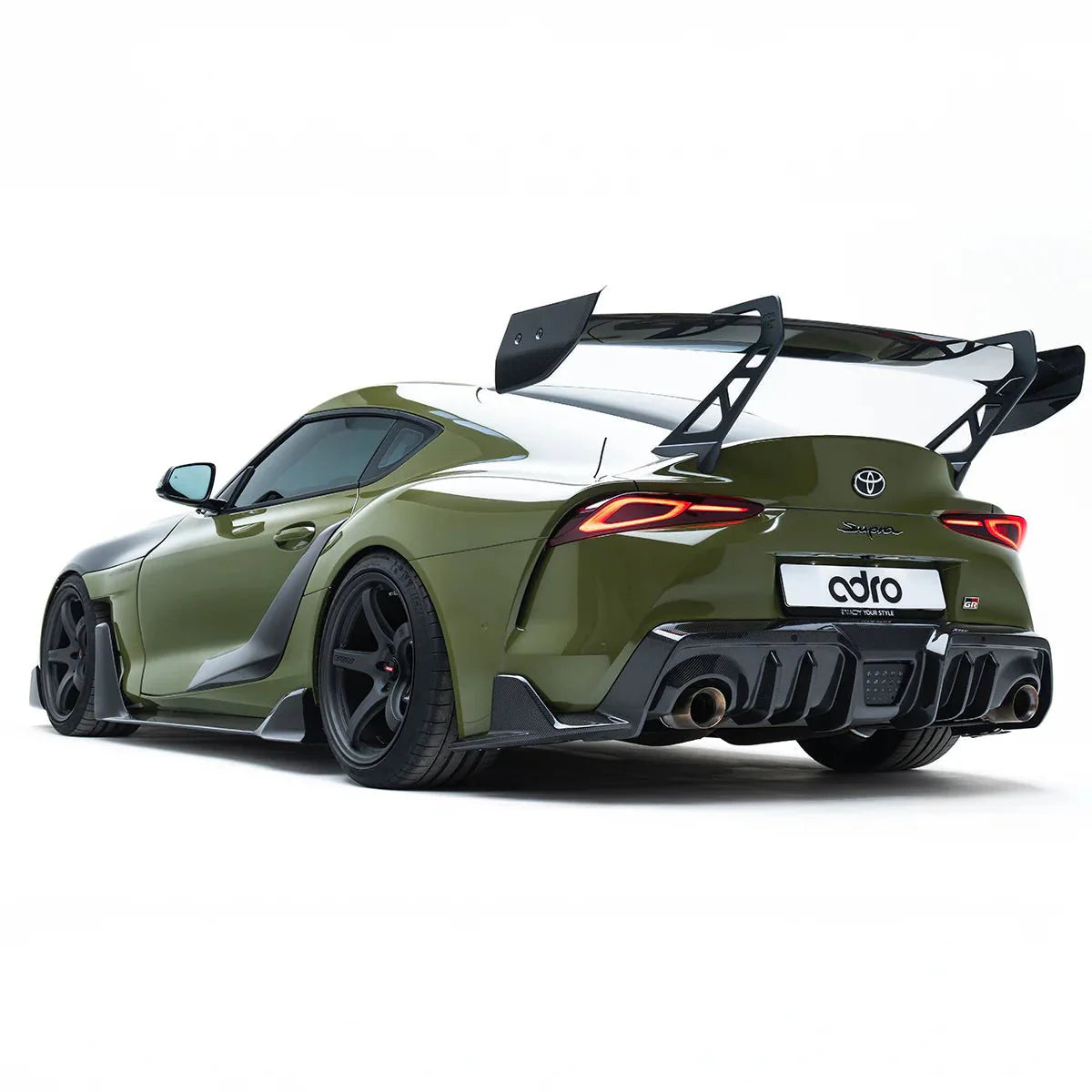 Toyota GR Supra Mk5 Pre-Preg Carbon Fibre AT-P1 Swan Neck Rear Wing by Adro (2019+)