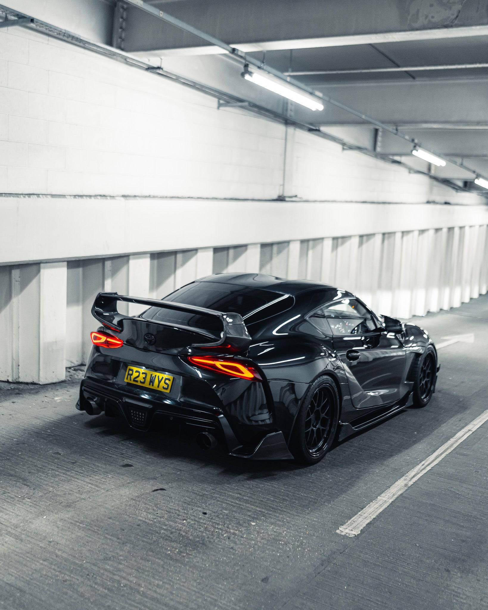Toyota Supra A90 Mk5 Front & Rear Satin Black Emblem Badges by FORM (2019+) FORM Industries