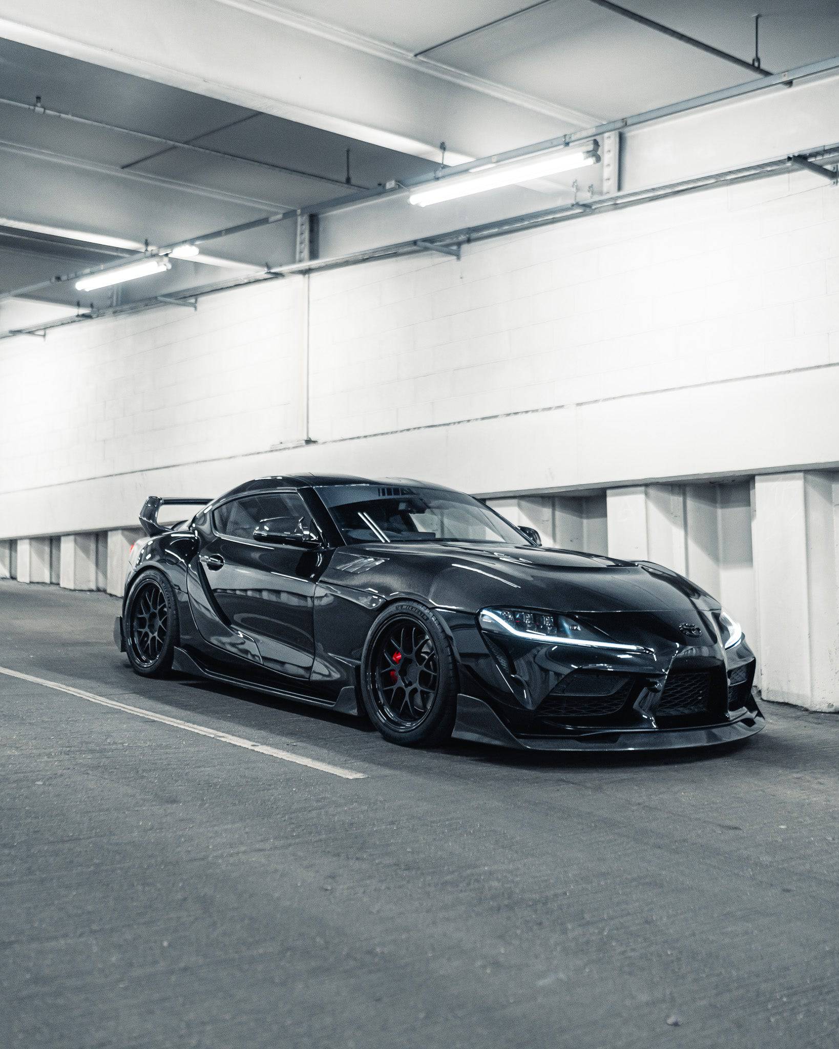 Toyota Supra A90 Mk5 Front & Rear Satin Black Emblem Badges by FORM (2019+) FORM Industries