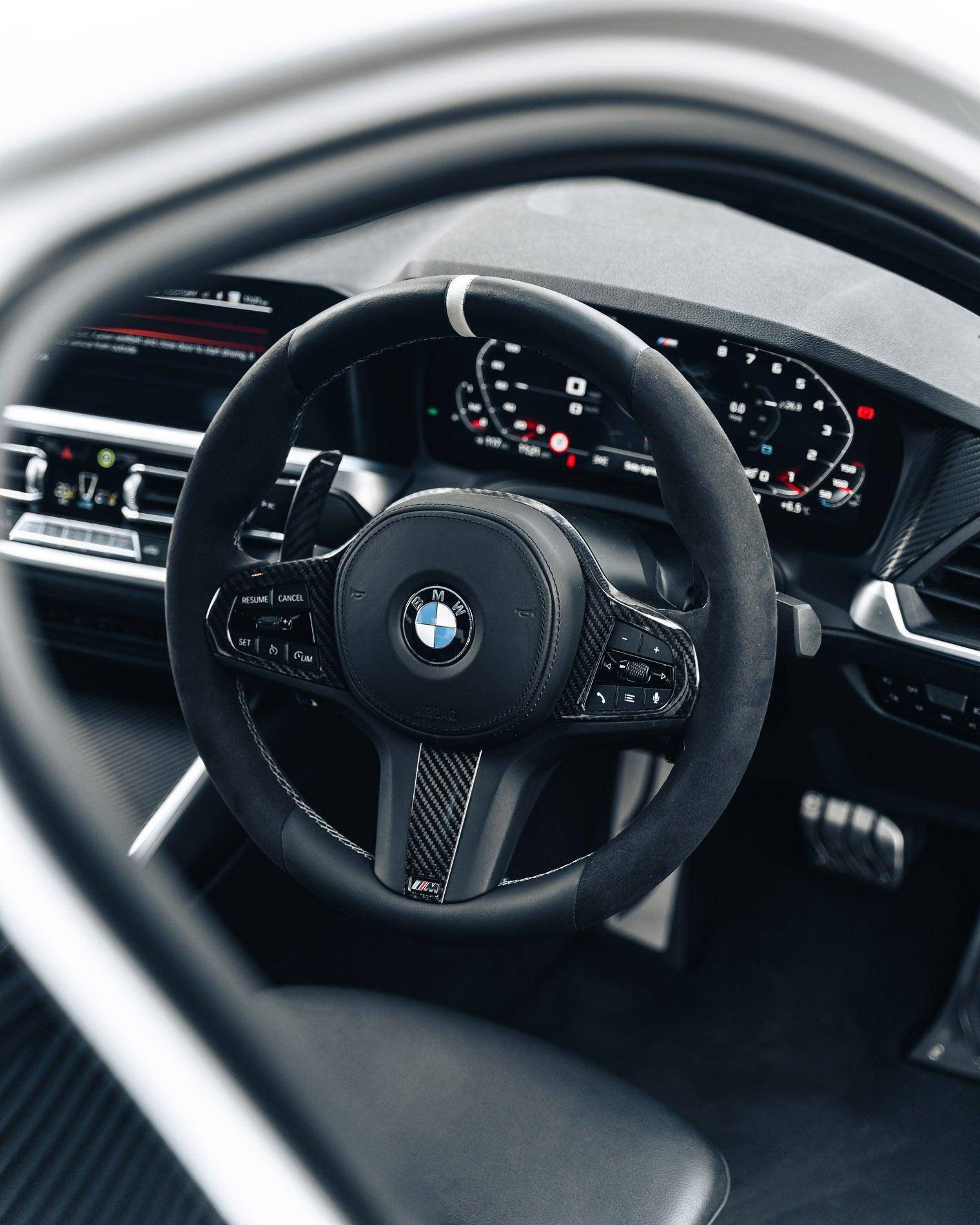 BMW M Sport Pre-Preg Carbon Fibre Steering Wheel Trim by FORM (2018-2024) FORM Industries