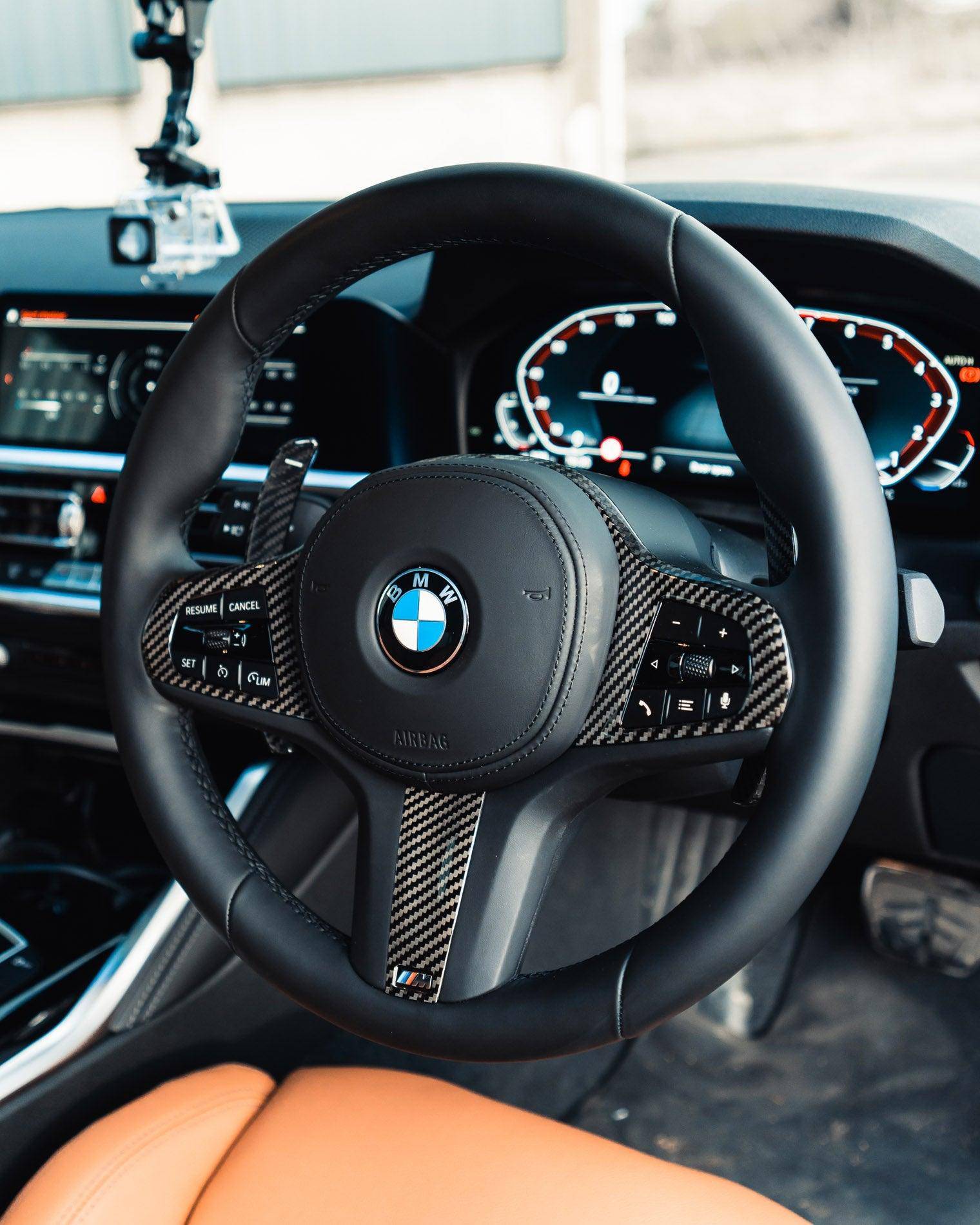 BMW M Sport Pre-Preg Carbon Fibre Steering Wheel Trim by FORM (2018-2024) FORM Industries