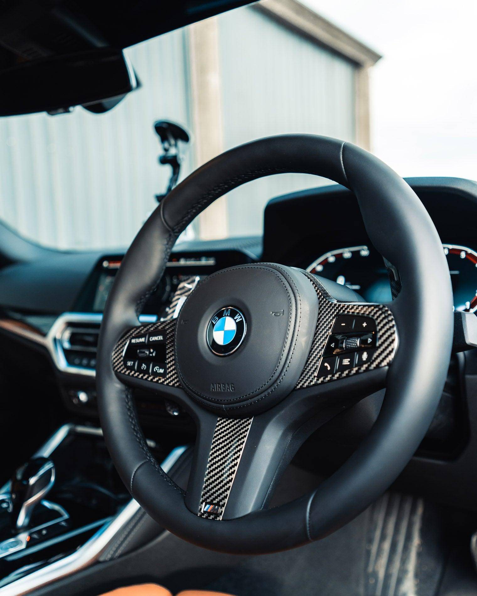 BMW M Sport Pre-Preg Carbon Fibre Steering Wheel Trim by FORM (2018-2024) FORM Industries