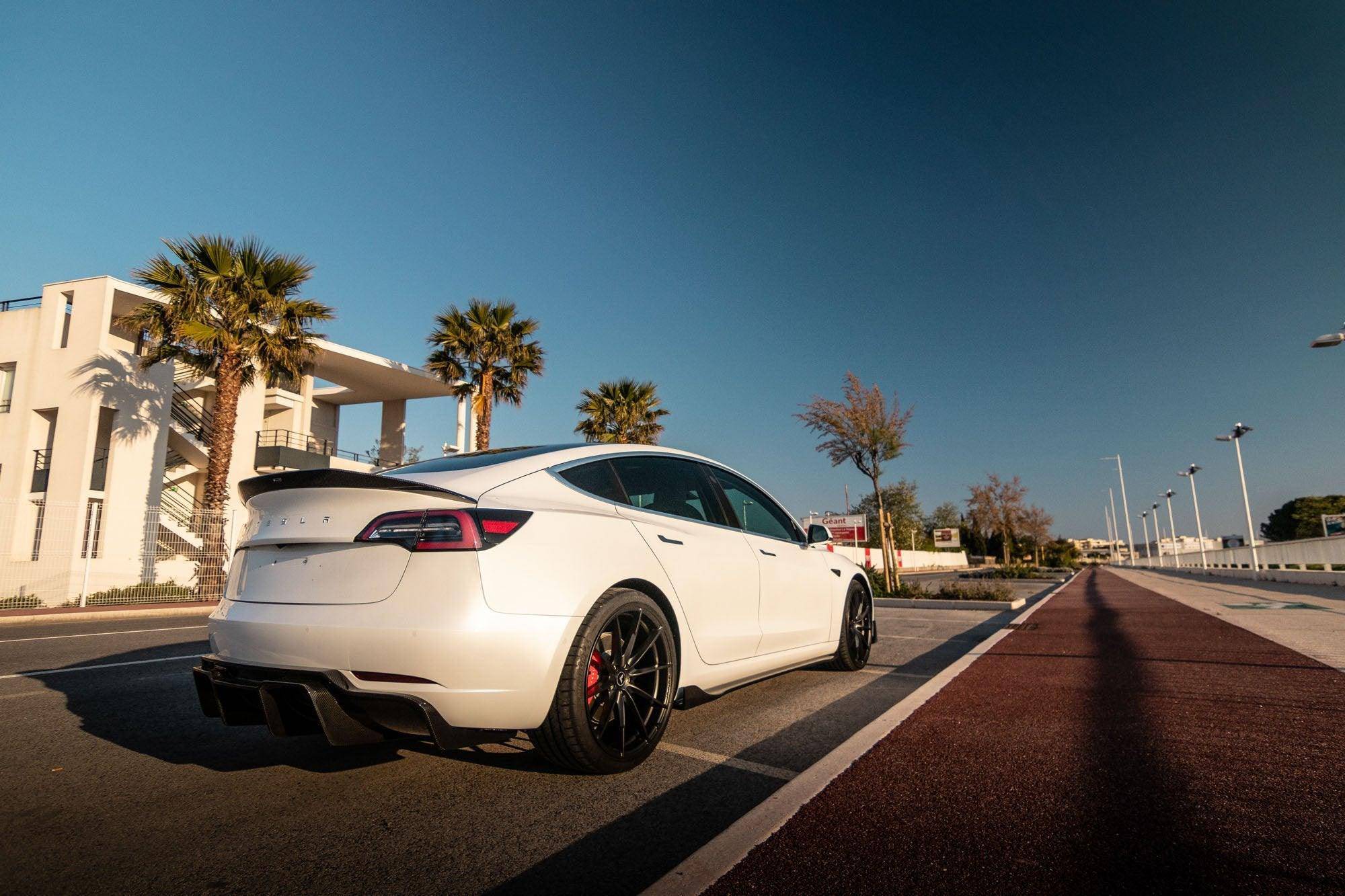 Vorsteiner Style Carbon Fibre VOLTA Track Edition Rear Diffuser For Tesla Model 3 by FORM (2018+) FORM Industries