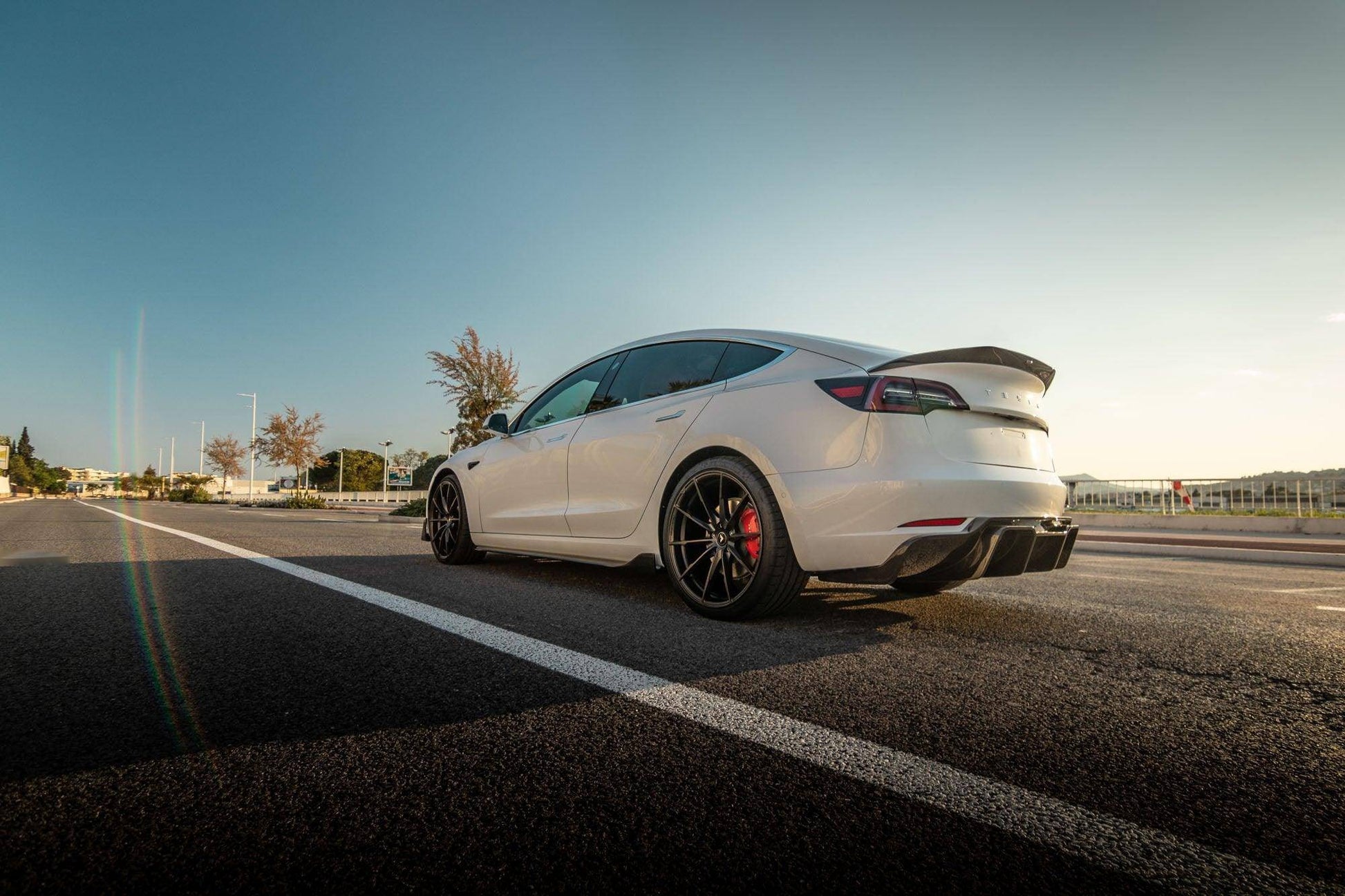 Vorsteiner Style Carbon Fibre VOLTA Track Edition Rear Diffuser For Tesla Model 3 by FORM (2018+) FORM Industries