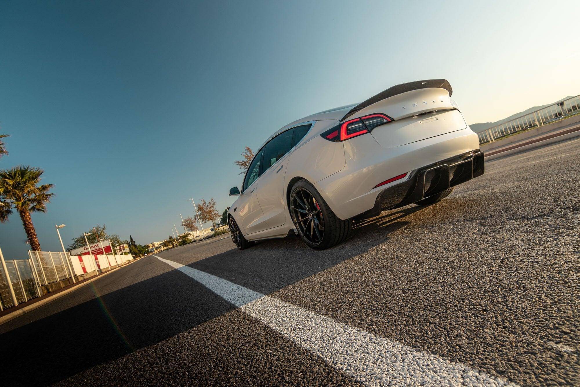 Vorsteiner Style Carbon Fibre VOLTA Track Edition Rear Diffuser For Tesla Model 3 by FORM (2018+) FORM Industries