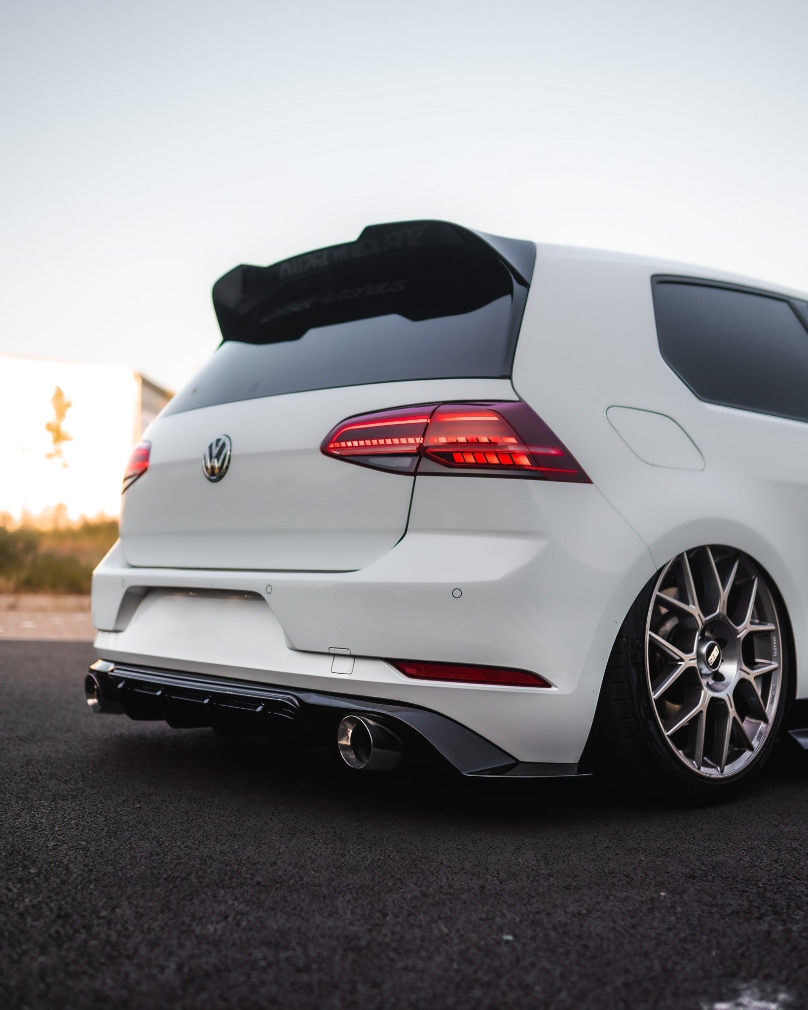 VW Golf, Golf GTI & Golf R Mk7 / Mk7.5 EVO-1 Gloss Black Rear Spoiler by ZAERO (2013-2020)