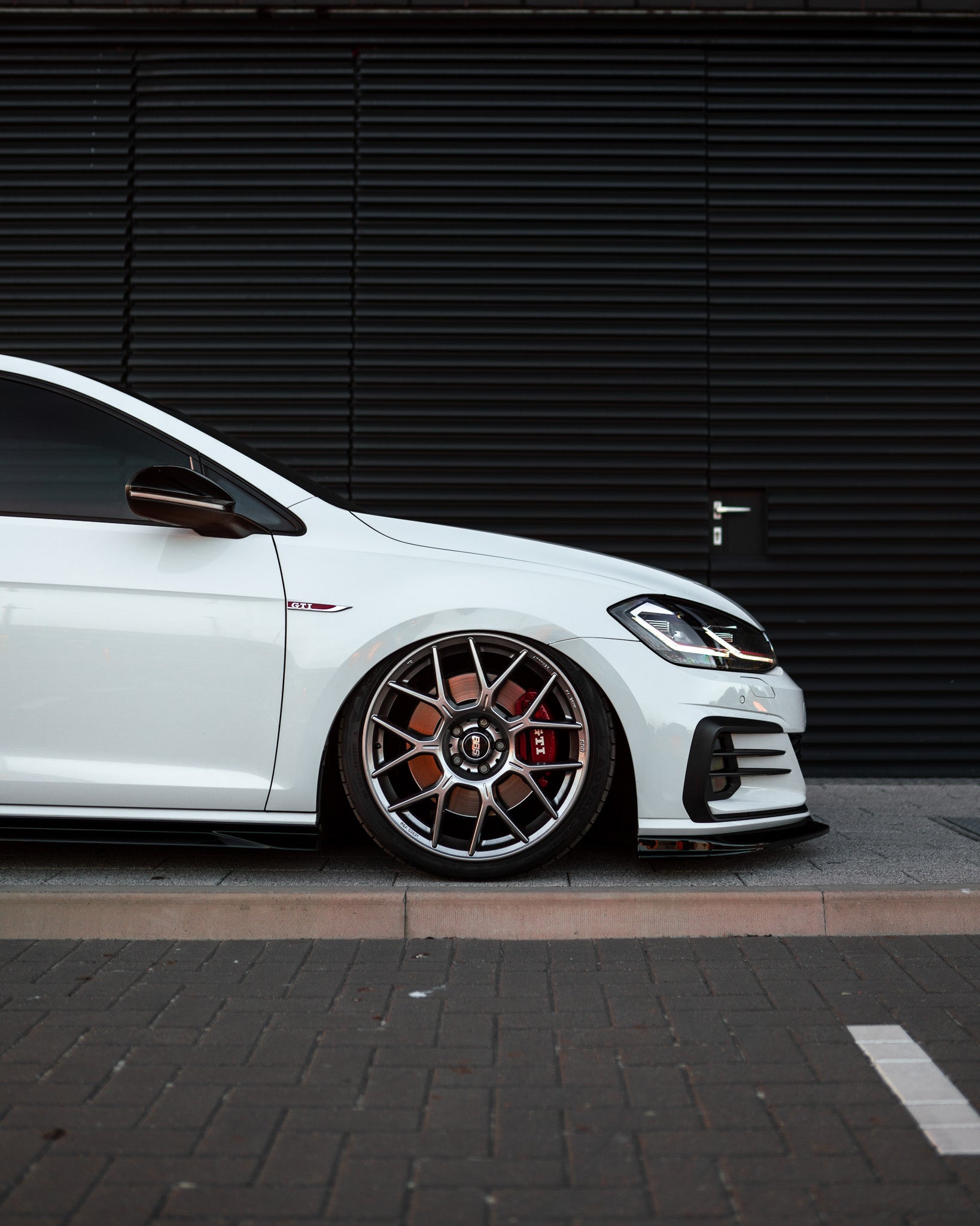 VW Golf GTI & Golf GTD Mk7.5 EVO-1 Gloss Black Front Splitter by ZAERO (2017-2020)