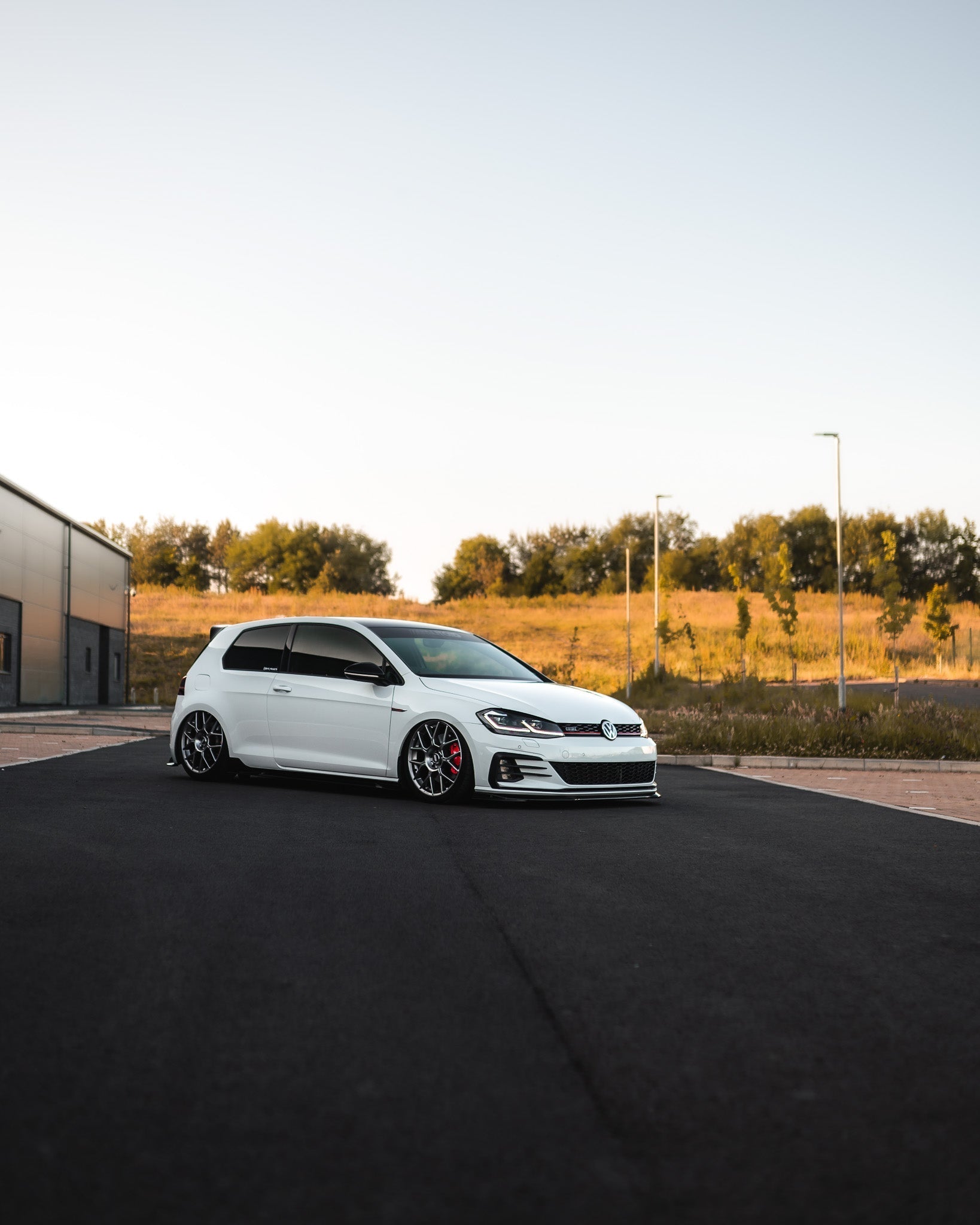 VW Golf GTI & Golf GTD Mk7.5 EVO-1 Gloss Black Front Splitter by ZAERO (2017-2020)