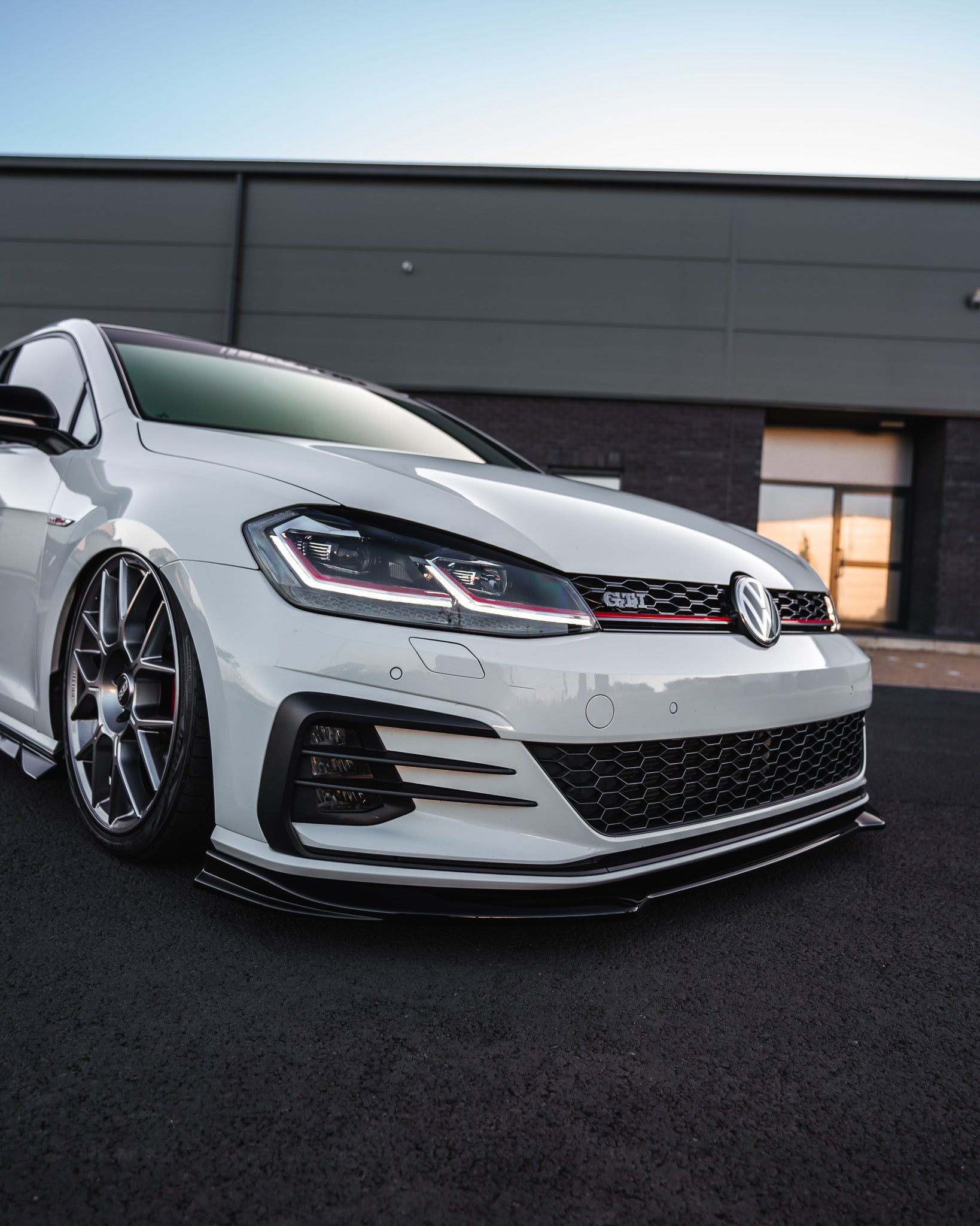 VW Golf GTI & Golf GTD Mk7.5 EVO-1 Gloss Black Front Splitter by ZAERO (2017-2020)