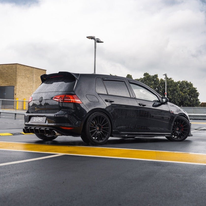 VW Golf GTI Mk7 EVO-1 Gloss Black Rear Diffuser by ZAERO (2013-2017)