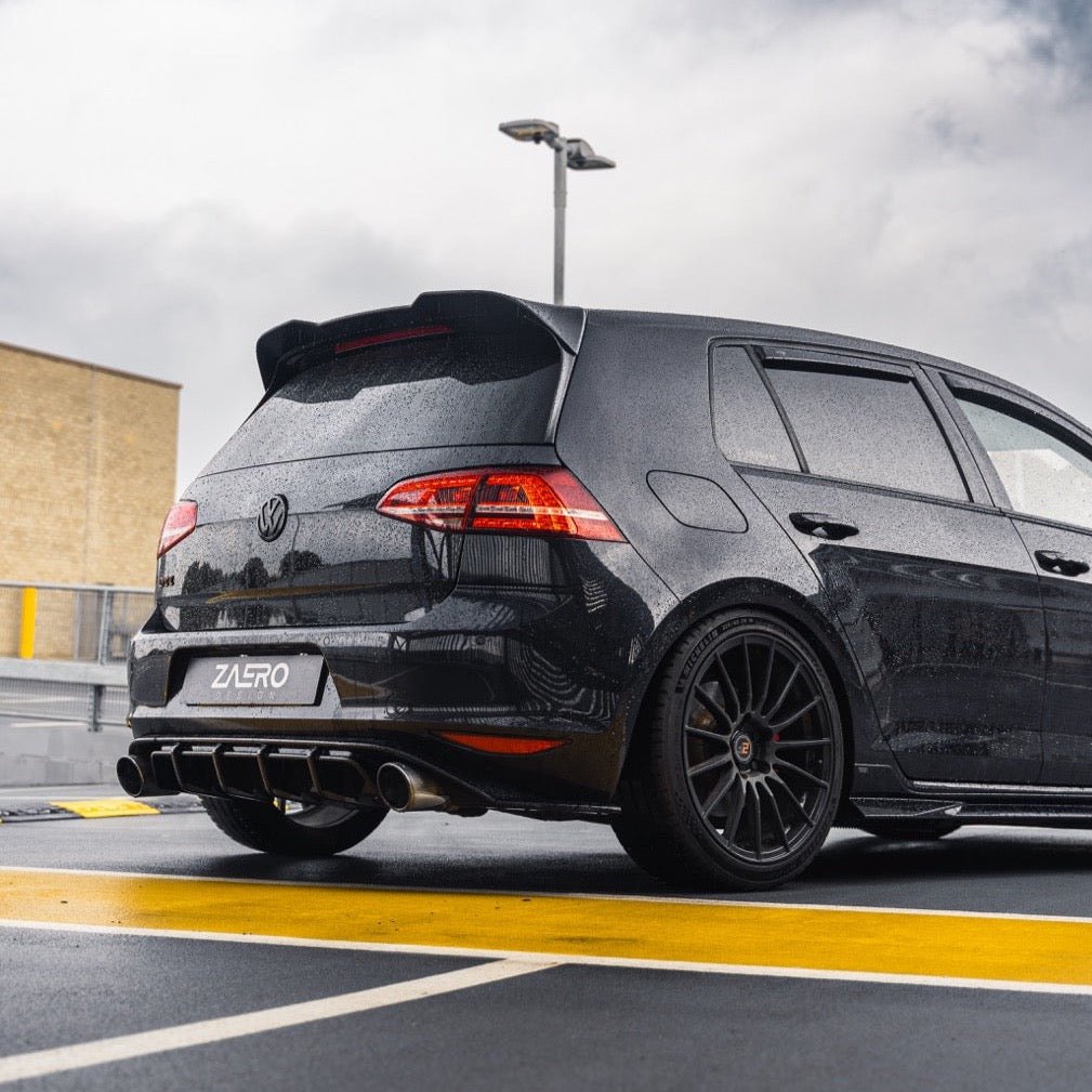 VW Golf GTI Mk7 EVO-1 Gloss Black Rear Diffuser by ZAERO (2013-2017)