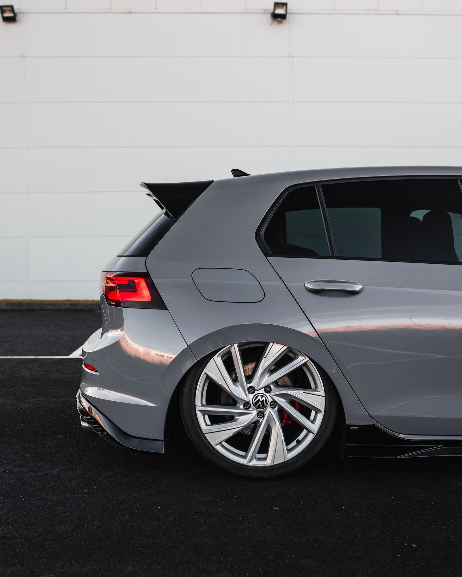 VW Golf GTI Mk8 & Mk8.5 EVO-1 Gloss Black Rear Diffuser by ZAERO (2020+)