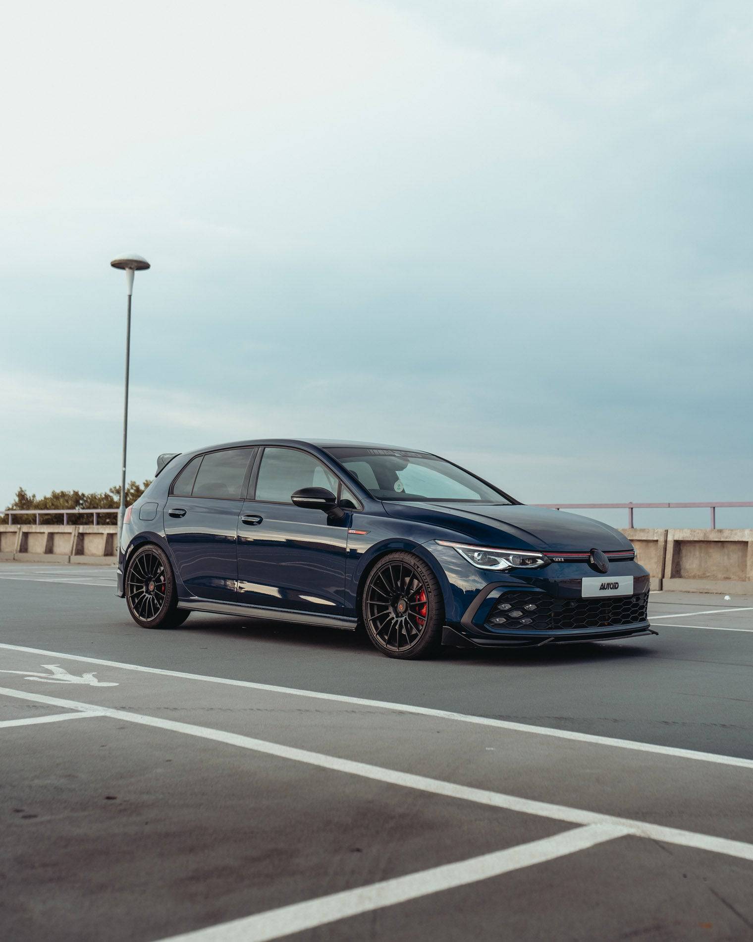 VW Golf R-Line & Golf GTI Mk8 Gloss Black Performance Front Splitter by FORM (2019+) FORM Industries