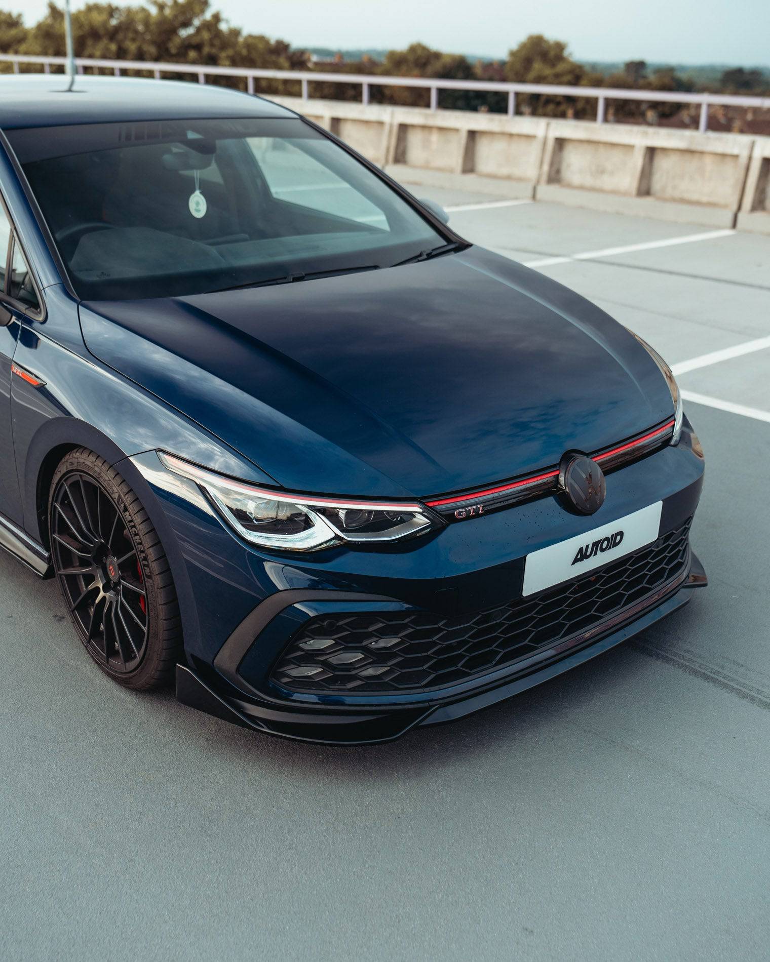 VW Golf R-Line & Golf GTI Mk8 Gloss Black Performance Front Splitter by FORM (2019+) FORM Industries