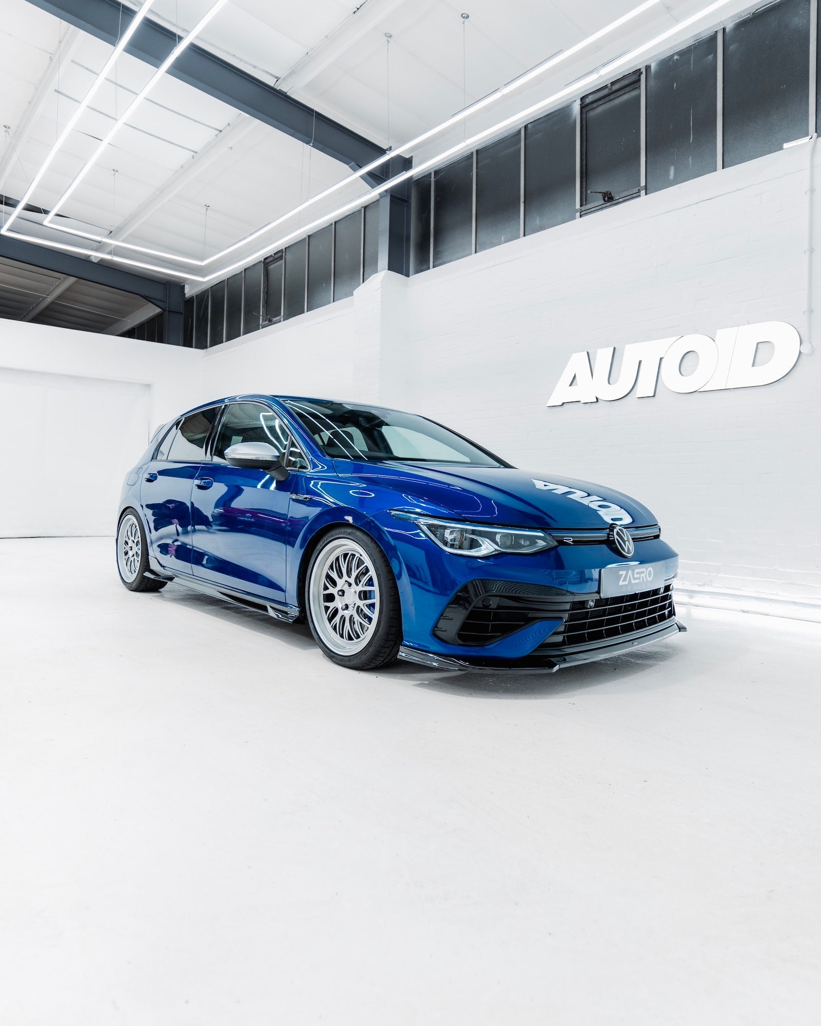 VW Golf R Mk8 EVO-1 Gloss Black Front Splitter by ZAERO (2020-2024)
